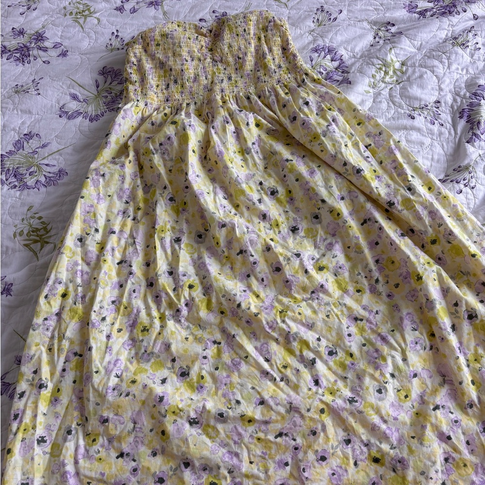 Floral Strapless Maxi Dress